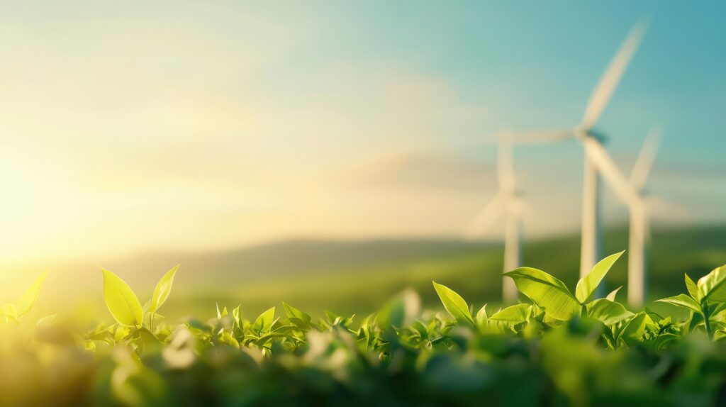 Green leaf held up to sunlight, representing ISE ECO GREEN's vision for a thriving and sustainable planet